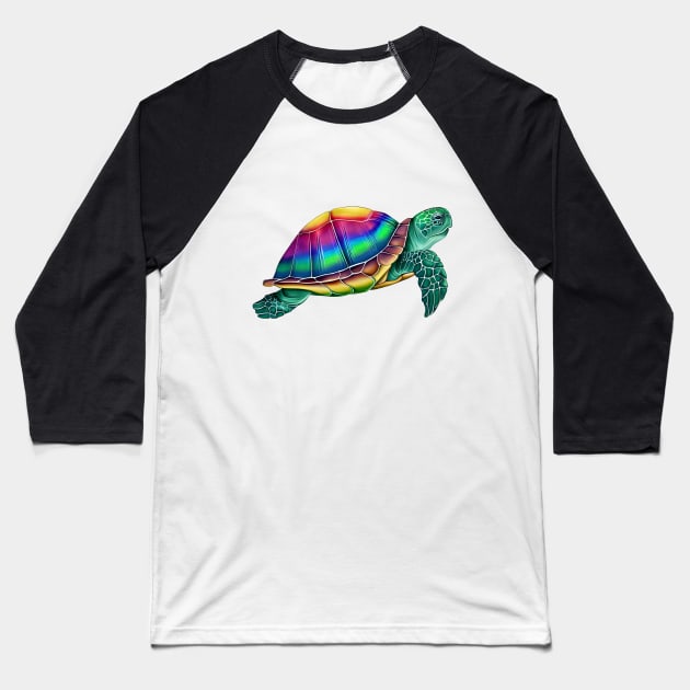 LGBTQ+ turtle coming out Baseball T-Shirt by Arteria6e9Vena